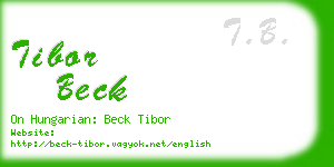 tibor beck business card